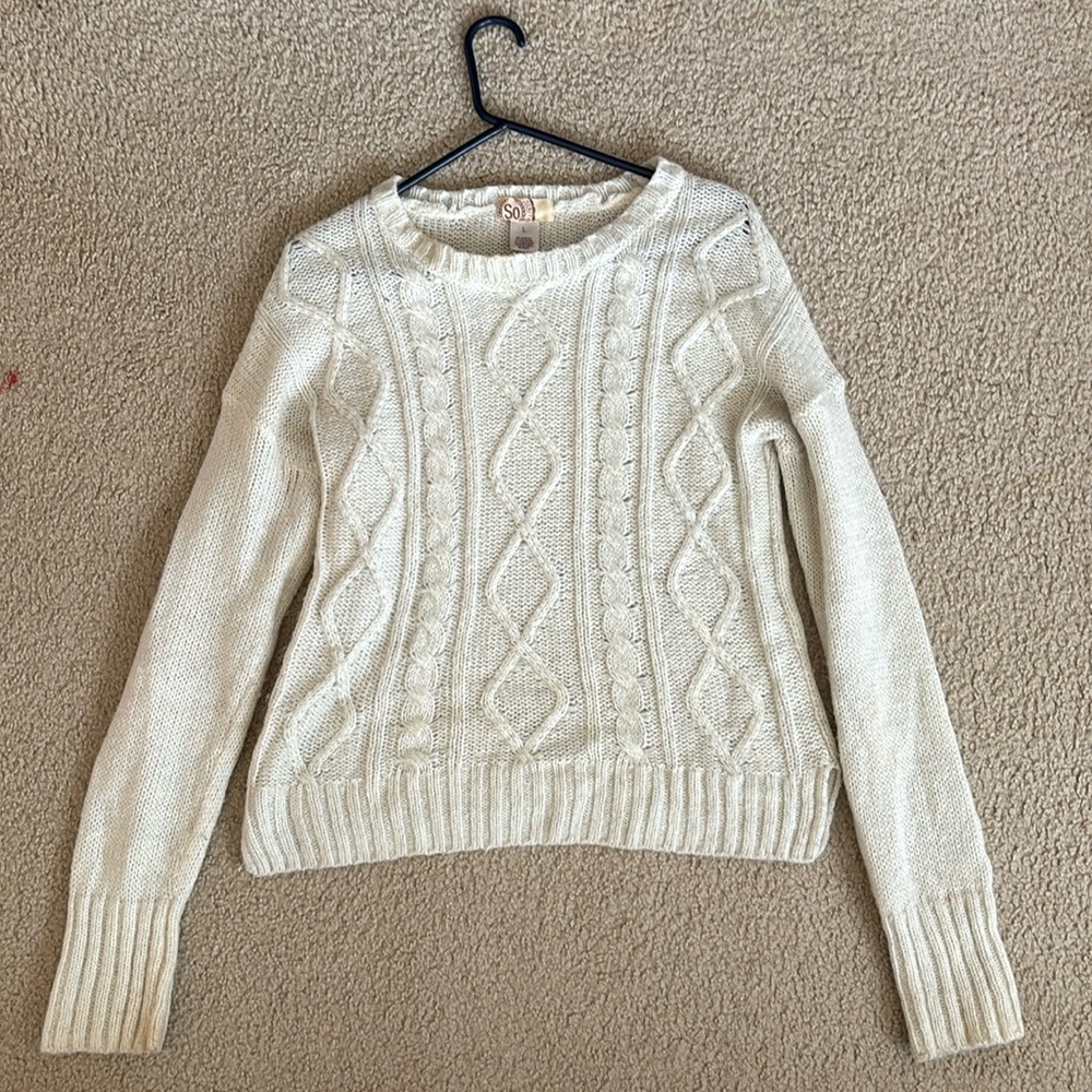 Cream cable knit sweater